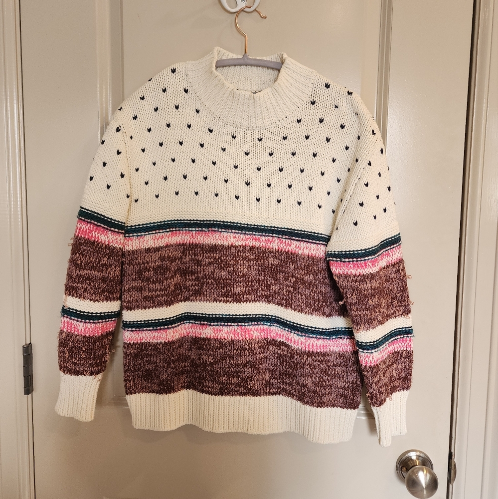 Cable stitch sweater